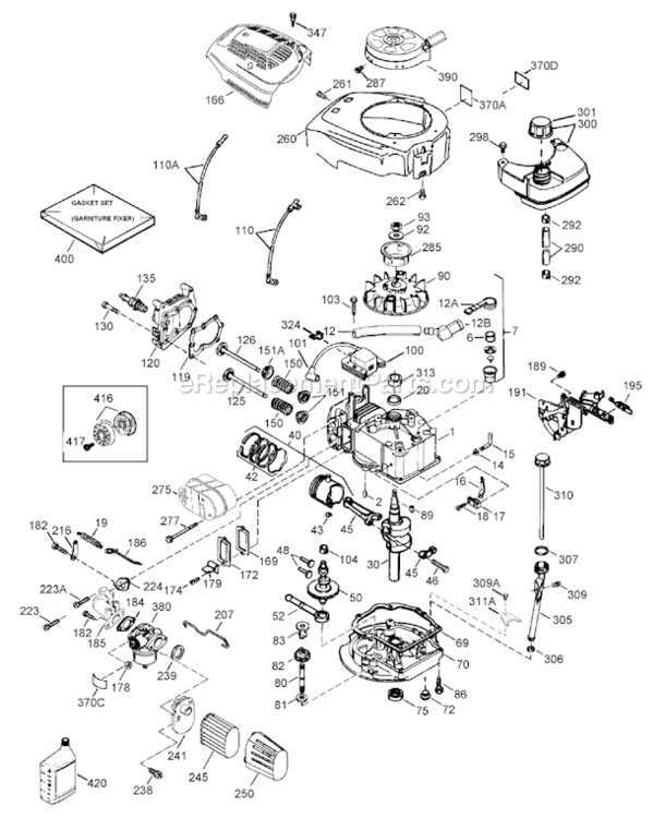 Page D Diagram and Parts List for 10685 260000001-260999999 - 2006 Lawn Boy Lawn Mower
